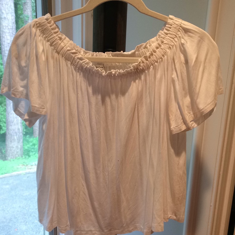 Aritzia White Off the Shoulder Top